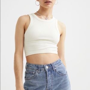 Ribbed crop tank top